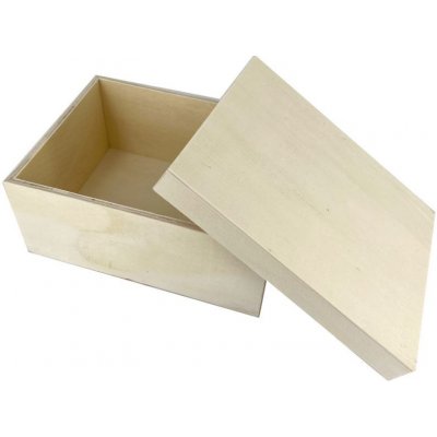 EFCO Dřevěná krabička obdelníková s víkem 18x13,6x7cm – Zboží Mobilmania