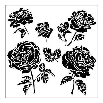 Sablona 12"x12" 30,5x30.5cm Cabage rose – Hledejceny.cz