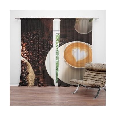 Sablio Závěs Káva: 2ks 140x250cm – Hledejceny.cz