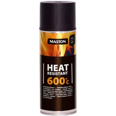 Maston spray HEAT RESISTANT 600°C BLACK MATT černá matná 400ml – Sleviste.cz