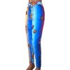 Dámské klasické kalhoty Crazy kalhoty Teddy Bear barevné s modrou