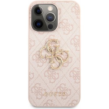 Pouzdro Guess PU 4G Metal Logo iPhone 13 Pro Max růžové