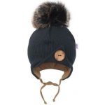 NEW BABY Kojenecká zimní čepička New Baby Great bordó – Sleviste.cz