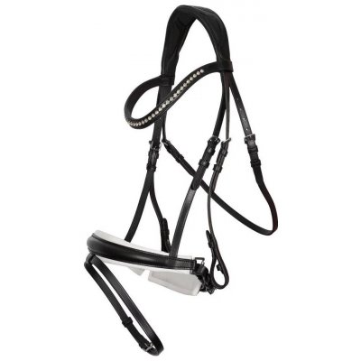 Kožená uzdečka Imperial Fria černo bílá – Zboží Mobilmania