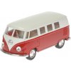 Sběratelský model Mikro Trading Autobus Volkswagen 13cm kov zpětný chod červená 1:32