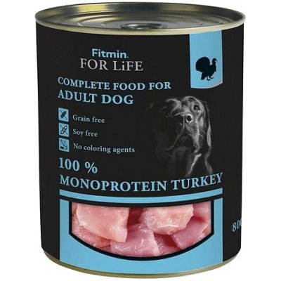 Fitmin For Life Dog tin Turkey 0,8 kg – Zboží Mobilmania