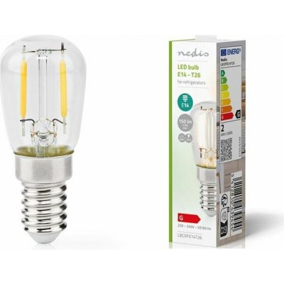 Nedis LBCRFE14T26 LED žárovka do lednice T26 E14/2W/230V 2700K NE0670