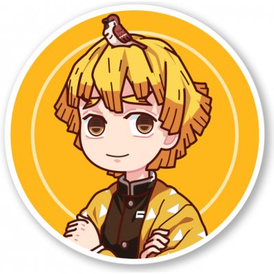 Demon Slayer Samolepka Zenitsu – Zboží Živě