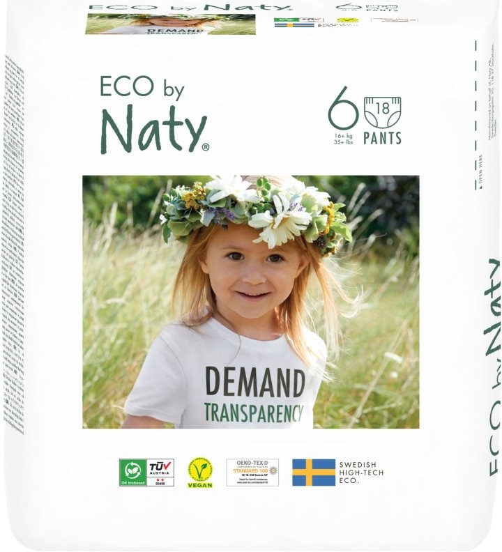 Nappy ECO by Naty Pants XL Size 6 16+ kg 18 Ks