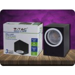 V-TAC Nástěnné LED svítidlo GU10, černé, IP44, hranaté, Outdoor Series – Hledejceny.cz