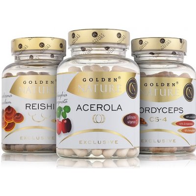 GN Exclusive Acerola 100 kapslí + Cordyceps 100 kapslí + Reishi 100 kapslí – Hledejceny.cz