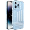 Pouzdro a kryt na mobilní telefon Apple Pouzdro AppleKing transparentní s diamantovým efektem iPhone 14 Pro Max - modré