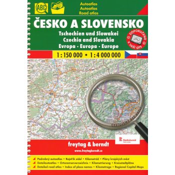 ČESKO A SLOVENSKO 1:150 000 AUTOATLAS + EVROPa