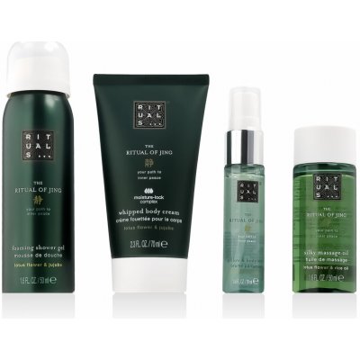 Rituals The Ritual of Jing sprchová pěna 50 ml + tělový krém 70 ml + tělový olej 50 ml + tělový sprej 20 ml – Sleviste.cz