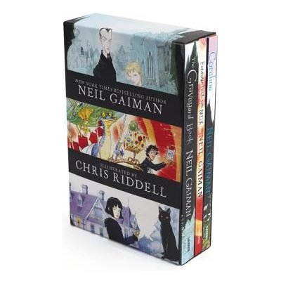 Neil Gaiman/Chris Riddell 3-Book Box Set: Coraline; The Graveyard Book; Fortunately, the Milk Gaiman Neil Boxed Set