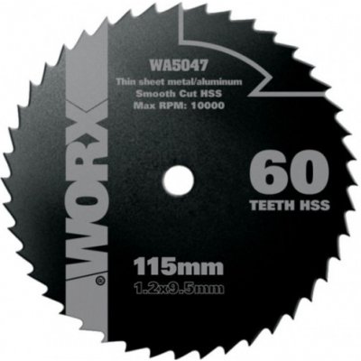 Worx orange WA5047 Kotouč na dřevo/kov 115 x 9,5 pro WU427 Worxsaw XL – Hledejceny.cz