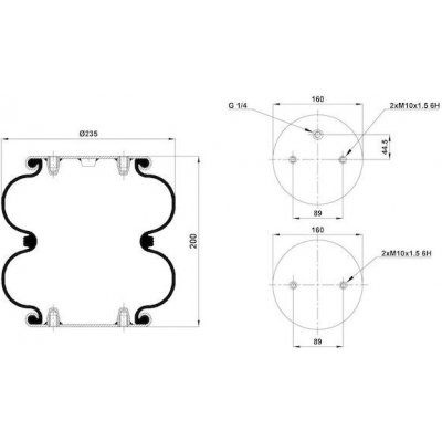Měch pérování SAF zved. náprav. 895 G1/4 vzduch. – Hledejceny.cz