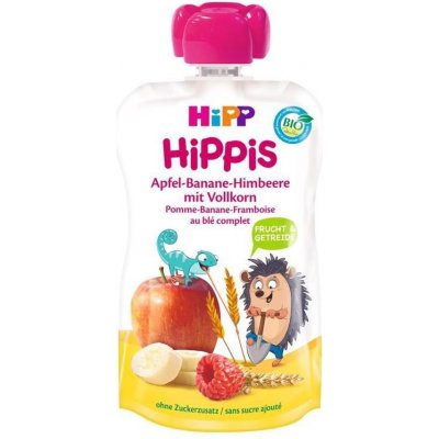 HiPP BIO Hippies Jablko Banán Maliny Celozrnné obiloviny 100 g – Zboží Mobilmania