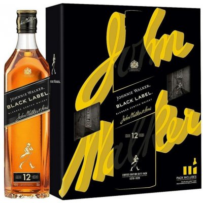 Johnnie Walker Black Label 40% 0,7 l se sklem (karton) – Hledejceny.cz