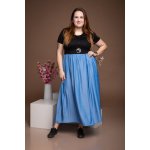 Dlouhé šaty Brina černá se sv.modrou – Hledejceny.cz