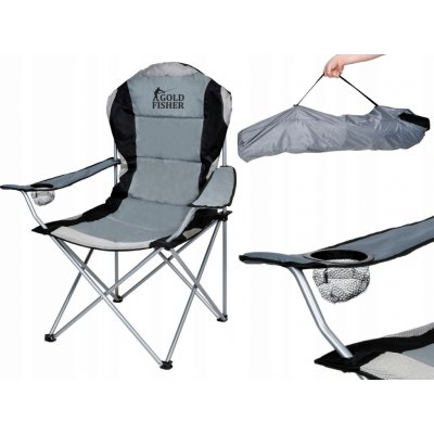 Gold Křesílko fisher Kastor stříbrné – Zboží Mobilmania