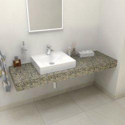 Sapho TAILOR desky rockstone deska 160x50 cm, provedení límce TR160L