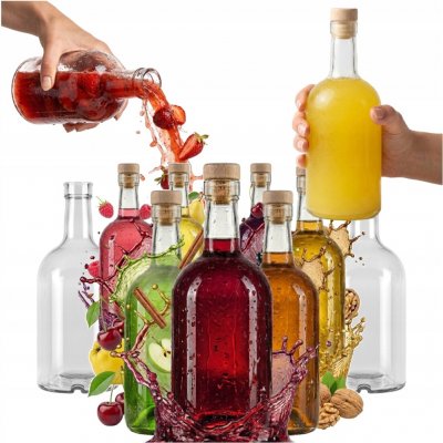 Bimberek Butelka Blanka z korkiem do trunków a tinktury 10 Ks x 500ml – Hledejceny.cz