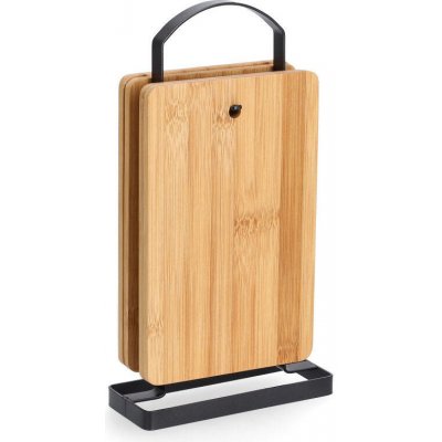 Zeller Sada krájecích desek na stojanu, 16 x 6,5 cm hnědá – Zboží Dáma