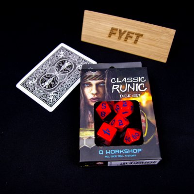Q Workshop Sada 7 kostek Classic Runic červeno modrá – Zboží Živě