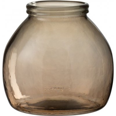 Skleněná světle hnědá váza baňka - Ø 21*20 cm - J-Line by Jolipa – Hledejceny.cz