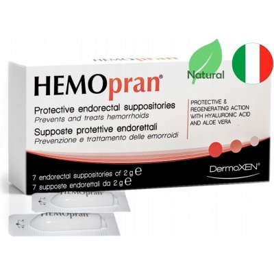 HEMOpran Čípky na hemoroidy a trhliny Dermoxen 7 Ks – Zboží Dáma