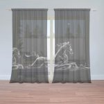 Sablio Záclony Vodní kůň: 2ks 150x250cm – Hledejceny.cz