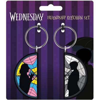 Přívěsek na klíče Pyramid International Wednesday Enid Window 2 ks – Zboží Dáma