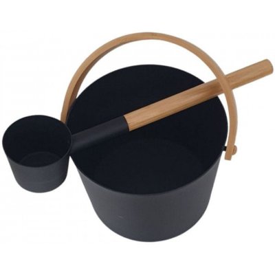 Harvia SAC10111 vědro 4l s naběračkou 42 cm matný nerez a dřevo – Zboží Dáma