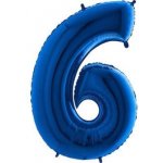 Balón foliový číslice MODRÁ BLUE 102 cm 6