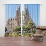 Závěsy Barcelona Sagrada Familia: 2 ks - 140x250 cm - Sablio – Hledejceny.cz