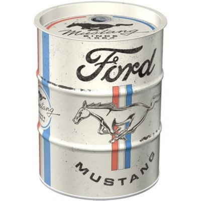 Postershop Plechová kasička barel: Ford Mustang