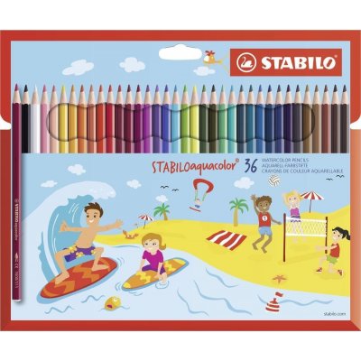 STABILO aquacolor, akvarelové pastelky - 36 ks, pro děti