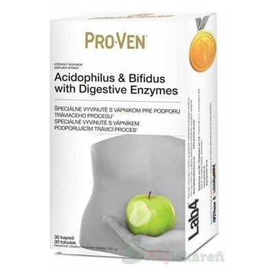 Pro-Ven Acidophilus & Bifidus with Digestive Enzymes 30 kapslí – Hledejceny.cz