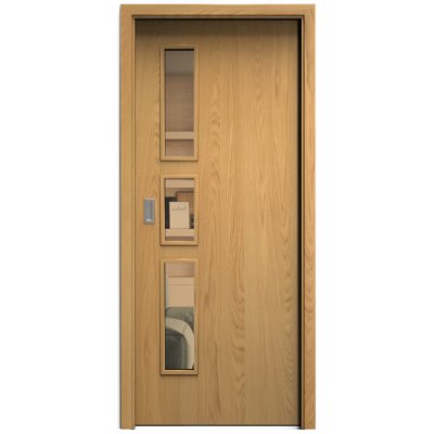 Sapeli Elegant Komfort M33 posuvné dub natur 80 x 197 cm Planibel bronz – Hledejceny.cz