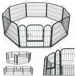 FurniGO Kovová ohrádka pro štěňátka 160 x 160 x 60 cm – Hledejceny.cz