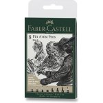 Faber-Castell Pitt Artist Pen 8 ks různé hroty černý 167158 – Hledejceny.cz
