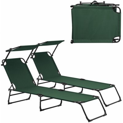 casa.pro Relax 190cm tmavě zelené 2 ks