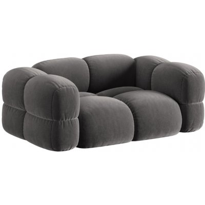 Cosmopolitan Design Šedá sametová dvoumístná pohovka Loretto 180 cm – Hledejceny.cz