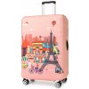 Obal na kufr Miss Lulu Elastický France L růžový