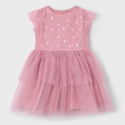 Mayoral dětské tylové šaty s flitry 3914-52 – Zboží Mobilmania