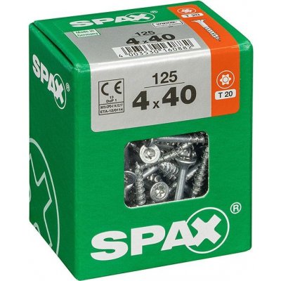 Spax Wirox Univerzální vrut T-Star plus, ø 4 × 40 mm, TX20, zápustná hlava, 125 ks 4191010400407 – Hledejceny.cz