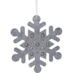 H&L Sněhová vločka LED Hangdeco 35 cm filc stříbrná – Hledejceny.cz