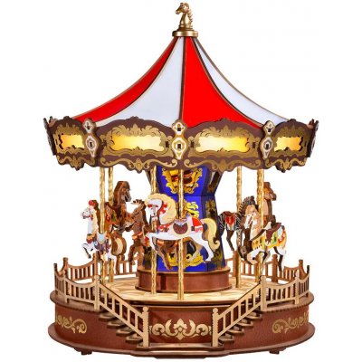 ROBOTIME Rolife DIY 3D dřevěné puzzle Kolotoč s LED osvětlením 265 ks – Zbozi.Blesk.cz