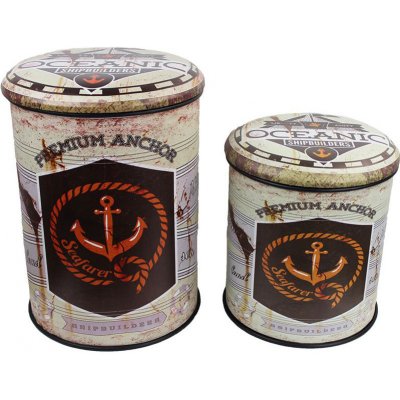 Morex Taburet kovový Oceanic sada 2ks K0391 – Zboží Dáma